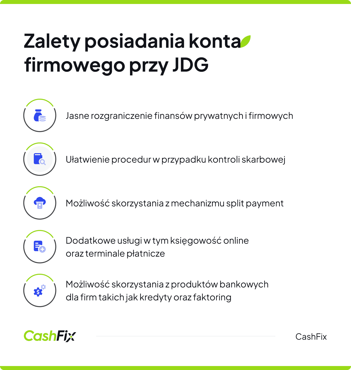 konto firmowe dla jdg zalety