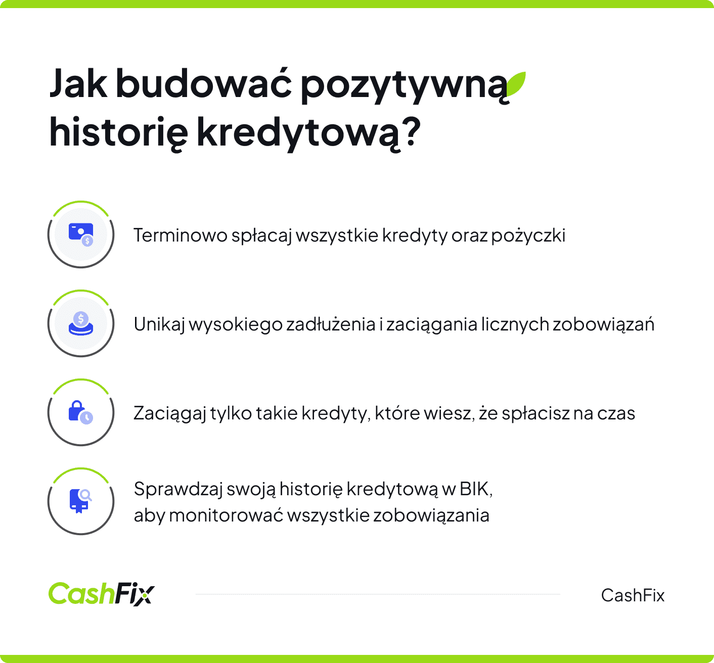 Jak budować pozytywną historię kredytową?