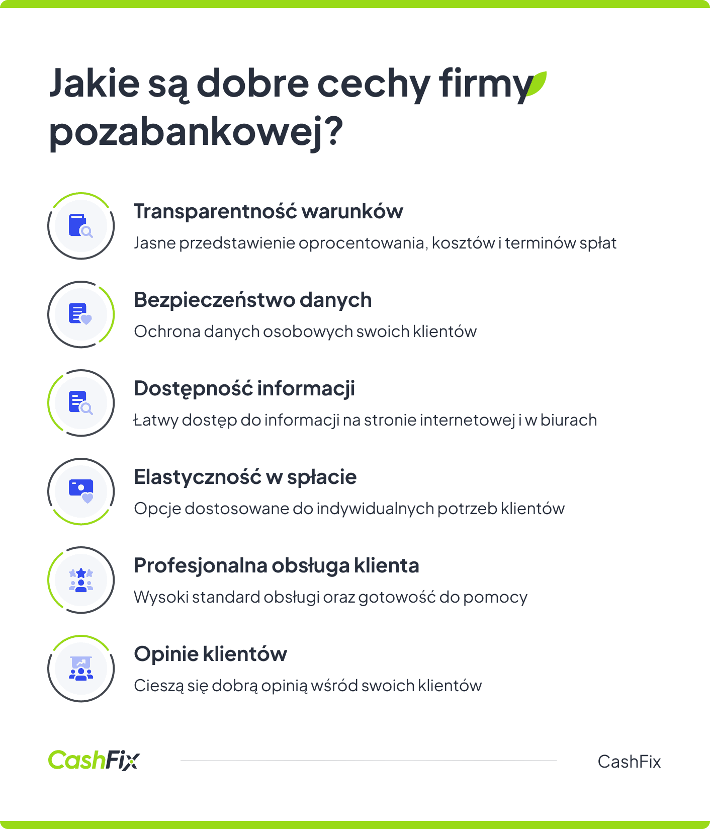 Jakie są cechy dobrej firmy pozabankowej?