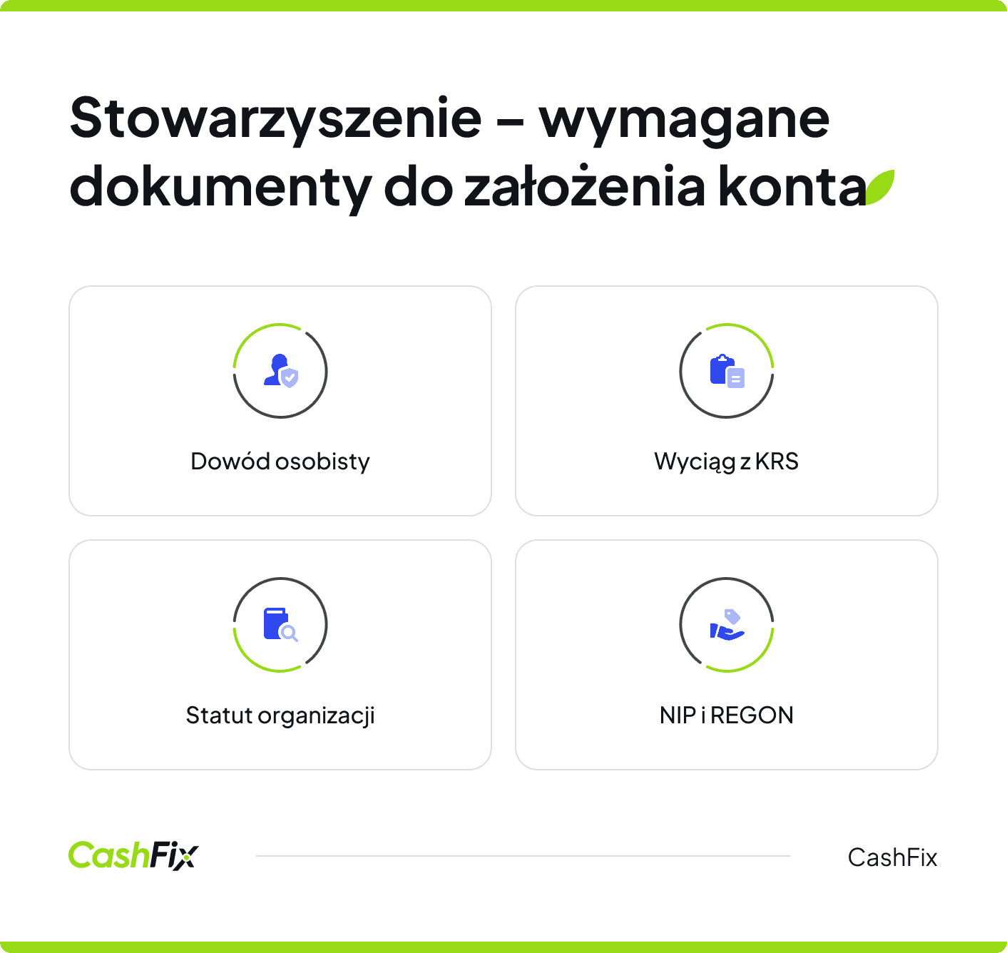 konto dla stowarzyszenia - dokumenty