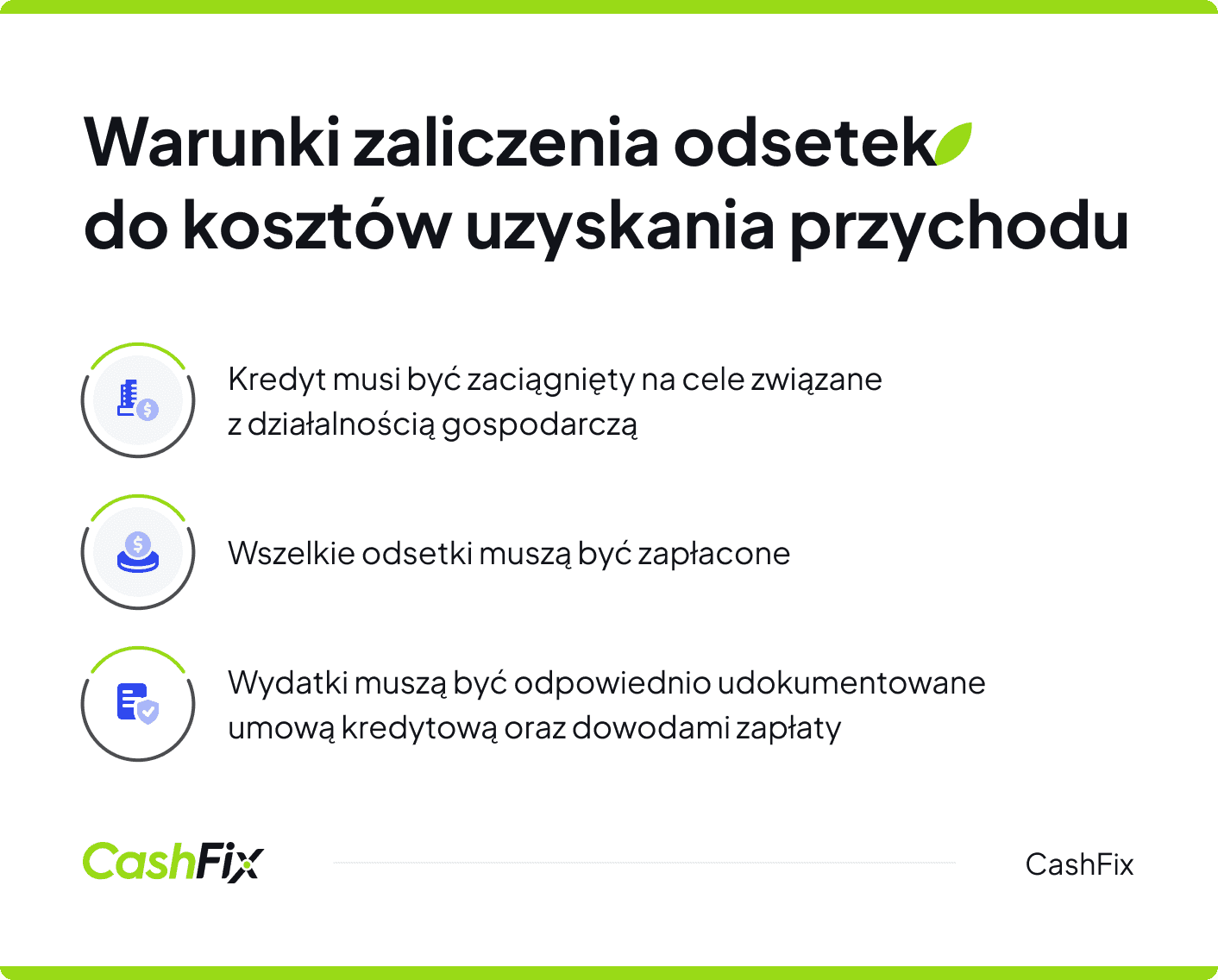 Warunki zaliczenia odsetek do kosztów uzyskania przychodu