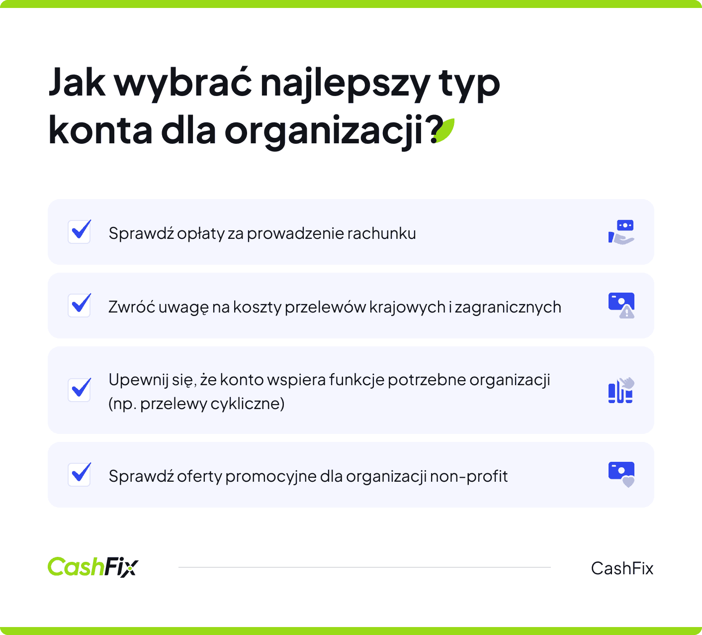 konto dla organizacji - jak wybrać?