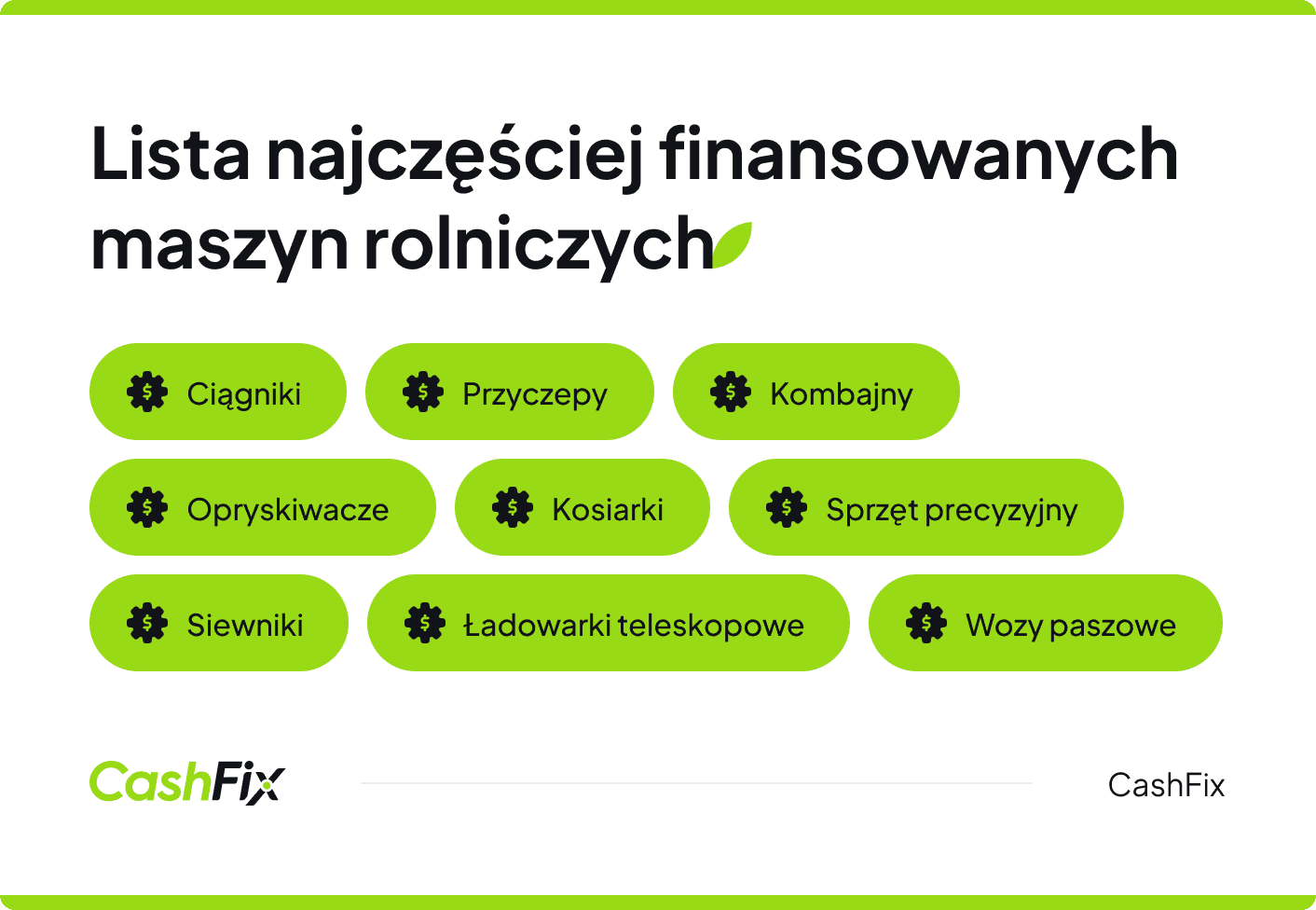 kredyt na maszyny rolnicze używane i nowe