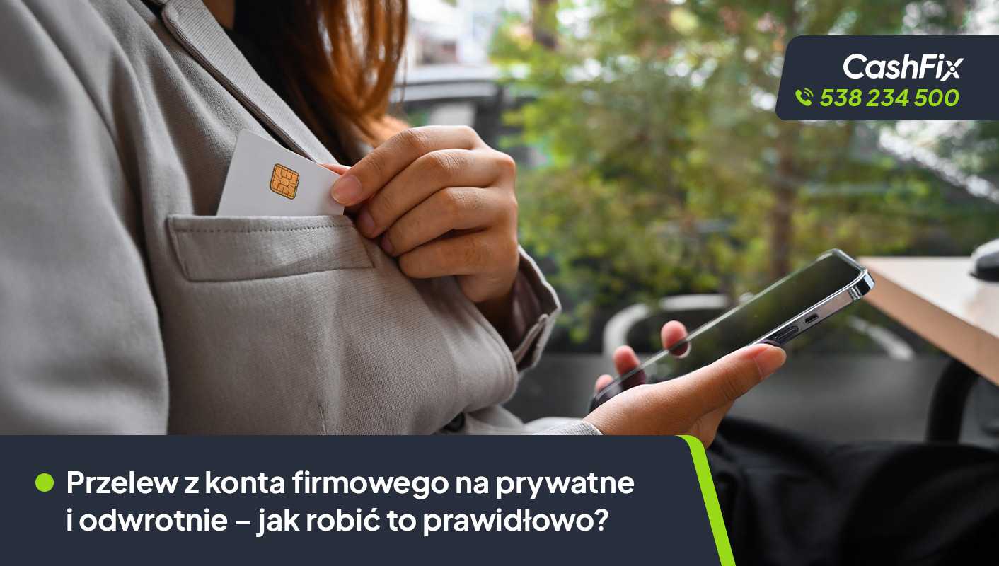 przelew z konta firmowego na prywatne i odwrotnie