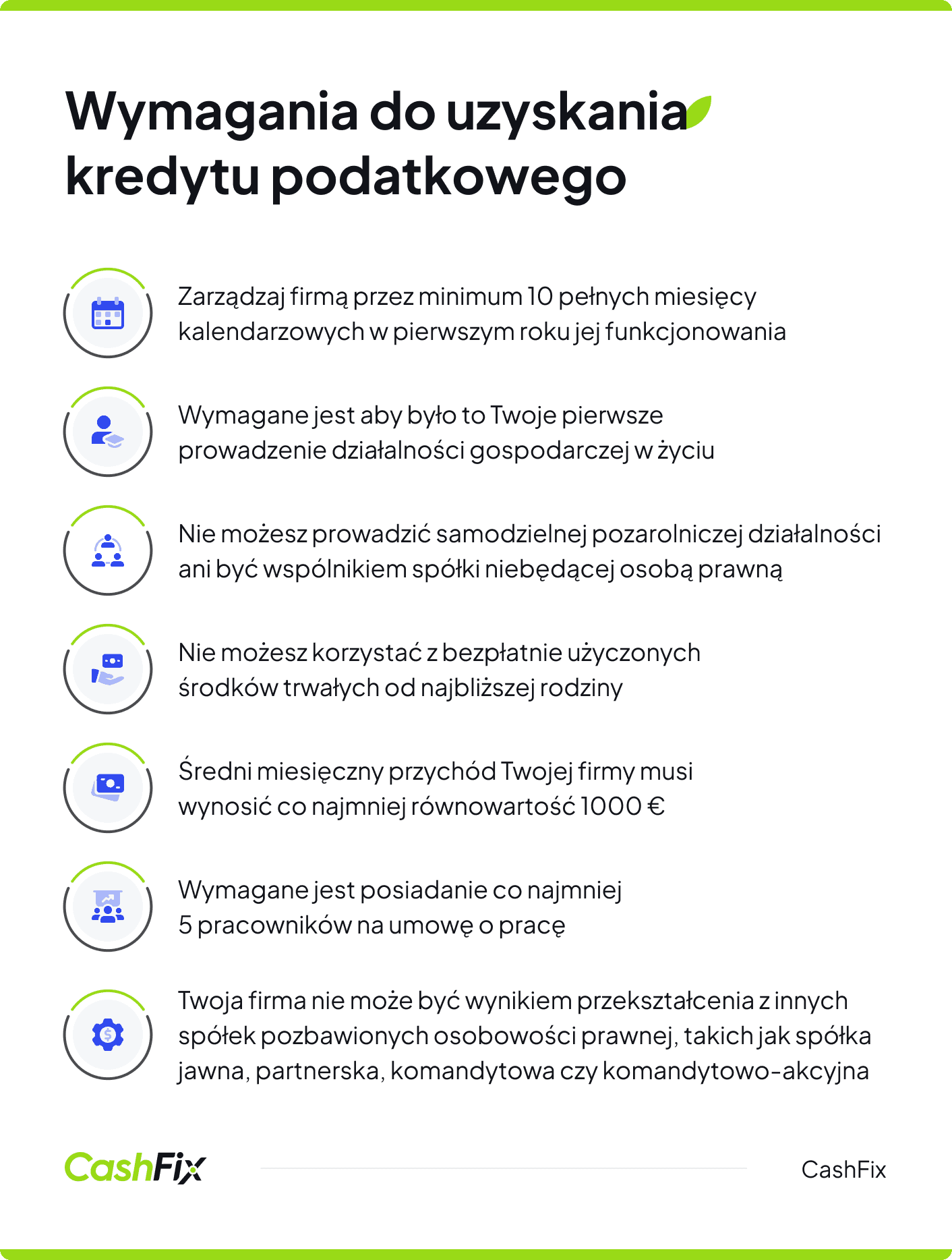 Kredyt podatkowy - wymagania do uzyskania